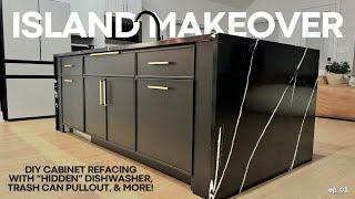 I completely TRANSFORMED our builder grade kitchen island | diy dream home: kitchen makeover ep. 03