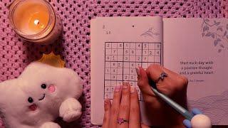 ASMR Sudoku Puzzle  Close Whisper ️ Pen Sounds ️ For Sleep 