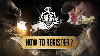 How to Register for PUBG MOBILE Club Open?