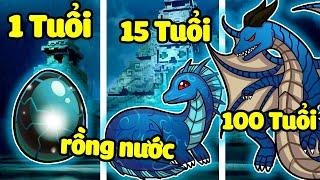 HACHI 24 GIỜ LÀM RỒNG NƯỚC SIÊU MẠNH TRONG MINECRAFT*HACHI RỒNG NƯỚC*