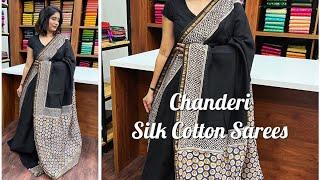 Chanderi Cotton Silk Saree Collection.