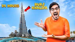 24 Hours in Burj Khalifa Challenge| 24 घंटे इस से बाहर नहीं निकल सकते