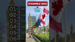 Can you name these scramble countries test your geographical skills! #shorts #quiz #trivia