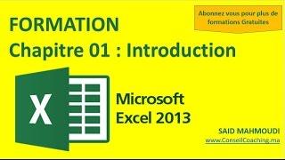 Formation sur EXCEL pour débutant chap1