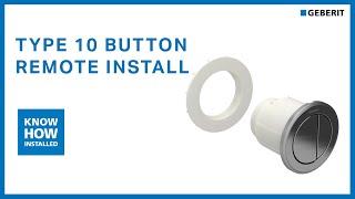 Geberit type 10 round remote flush button - wall installation