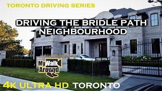 Bridle path Toronto neighbourhood- gorgeous & expensive mansions worth multi millions (4k video)