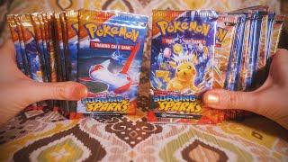 Pokemon Surging Sparks Booster Box Opening  ASMR (Cards Sounds / Crinkles / Soft Spoken)