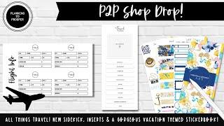 P2P Shop Drop  | All Things TRAVEL! New Sidekick, Inserts & a GORGEOUS Vacation Themed Stickerbook!