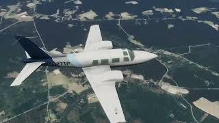 KSAV Savannah,GA to KCAE Columbia, SC in the Avia Piper Aerostar PA-60 601P in X-Plane 12 on VATSIM