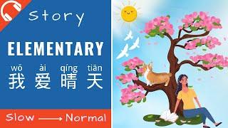 我爱晴天-Mandarin Chinese Short Stories for Beginners | Elementary Chinese Story Reading and Listening