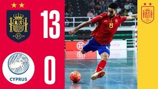 RESUMEN | España 13-0 Chipre | Fase de clasificación para el Mundial 2024 |  SEFUTBOL