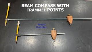 BEAM COMPASS WITH TRAMMEL POINTS