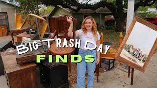 TRASH DAY FINDS!! $600 Mid-Century Score! Come Curb Shopping with ME!