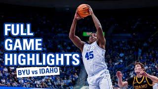 BYU Basketball vs Idaho || FULL GAME HIGHLIGHTS || November 16, 2024