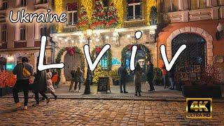 Lviv is preparing for Christmas. Walking Tour 4K. Ukraine 2023 Львів