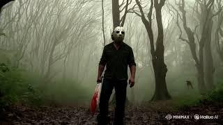 Man in mask with machete ai #ai #horror #aiart