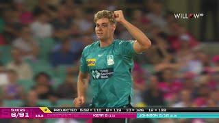 Spencer Johnson 3 wickets vs Sydney Sixers| Challenger - Sydney Sixers vs Brisbane Heat