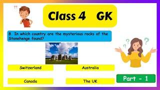 GK Questions and Answers for Class 4 (Part -1) | Class 4 GK | 4th Class GK | General Knowledge Quiz