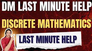 DM Last Minute Help || Pakka Pass Discrete Mathematics || Damsure DM 2025  % Questions ||