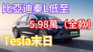 5.98萬就可以擁有全新的比亞迪房車 會不會成爲壓垮TSLA的一根稻草？