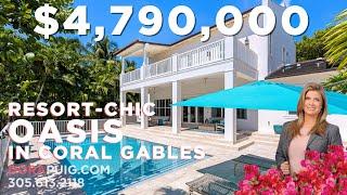 PROFESSIONALLY DESIGNED TROPICAL OASIS IN MIAMI ~ 120 N Prospect Drive ~ DORA PUIG