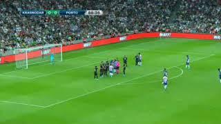 UCL Suuuuuuper free kick goal by Sergio Oliveira Krasnodar-Porto 0:1