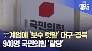 尹계엄에 '보수 텃밭' 대구·경북 940명 국민의힘 '탈당' | 대구MBC뉴스