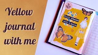 yellow journal / journal ideas / satisfying journal #journal #satisfying #shorts