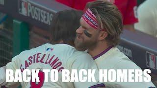 Bryce Harper and Nick Castellanos Hit Back to Back Home Runs to Tie the Game in 6th!