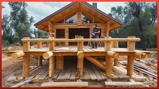 Man Builds Amazing Wood House Only Using Hand Tools! | Start to Finish by @Kampkolik