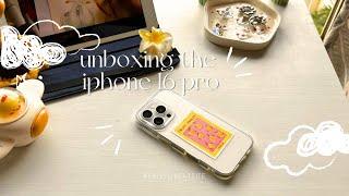 iPhone 16 pro unboxing |aesthetic setup + what’s on my phone 2025| white titanium,256gb|accessories