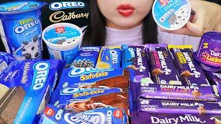 OREO VS CADBURY BATTLE ASMR  CADBURY OREO, OREO ICE CREAM, CADBURY LICKABLES CHOCOLATE, OREO CAKE