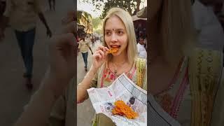 Russian kudi tries jalebi 