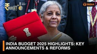 India Budget 2025 Highlights: Key Announcements & Reforms