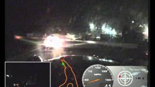 Video VBOX,Nigel Greensall night driving in the RMU Spa 6 hours in Austin Healey 3000