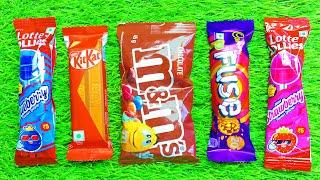 ASMR Most Popular Candys / some lots of colorful rainbow lollipop candy / unpacking chocolate wala