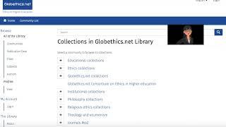 How to find Collections in the Globethics.net Library