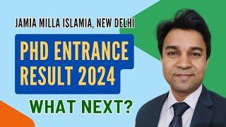 JMI PhD Result 2024 | Jamia PhD Admission | Result of Entrance Test