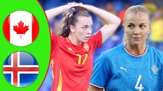 Women's International Friendly | Canada vs Iceland Highlights 2024