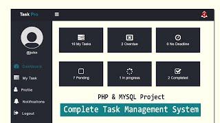 Complete Employee Task Management System using PHP and MySQL