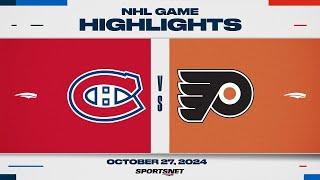 NHL Highlights | Canadiens vs. Flyers - October 27, 2024