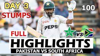 Full Highlights | Pakistan Vs South Africa 2nd Test Match Day 3 Stumps | Pak Vs Sa