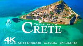 [4K] CRETE 2024  4 HOUR Drone Aerial of Agios Nikolaos Elounda & Spinalonga | Greece Kreta Creta