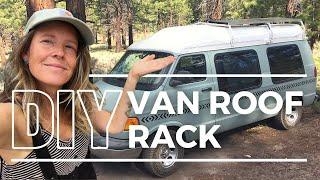 DIY PITCHED VAN ROOF RACKS FOR SOLAR / ROOF RACK FOR A VAN WITH FIBERGLASS HIGH TOP