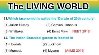 The Living World MCQ -Biology MCQs - NEET 2023