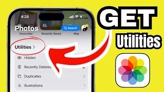 Utilities Not Showing in Photos App iPhone (iOS 18) - iPhone 16, 15, 14, 13, 12, 11 Pro, Pro Max