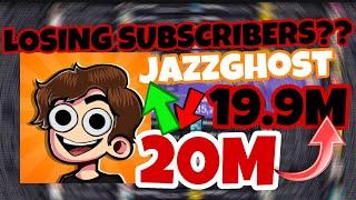 Jazzghost Losing Subs?? & Hits 20M Subscribers 🩸🩸🩸