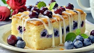 Quick Delicious Cake Recipe - Lemon Blueberry Cake! Easy Cake to make at Home!