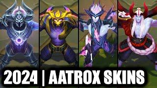 ALL AATROX SKINS SPOTLIGHT 2024 - Primordian Aatrox Newest Skin | League of Legends