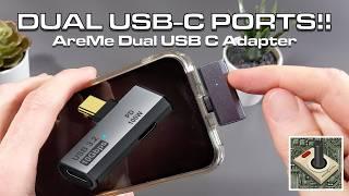 ️AreMe Dual USB-C Adapter | Add an Extra Port to a Phone or Tablet! #usbc #usbmicrophone